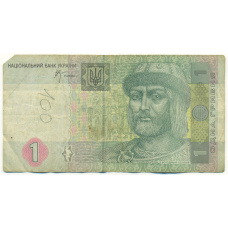 Банкнота 1 гривна 2005 года Украина