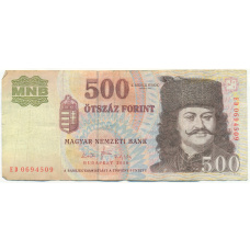 Банкнота 500 форинтов 2008 года Венгрия
