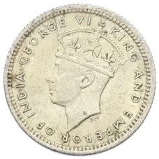 Монета 5 центов 1945 года Малайя (реверс)