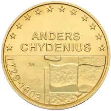 Монета 10 евро 2003 года Финляндия «200 лет со дня смерти Андерса Чюдениуса» (Позолота) (аверс)
