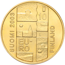 Монета 10 евро 2003 года Финляндия «200 лет со дня смерти Андерса Чюдениуса» (Позолота) (реверс)