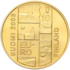 Монета 10 евро 2003 года Финляндия «200 лет со дня смерти Андерса Чюдениуса» (Позолота) (реверс)