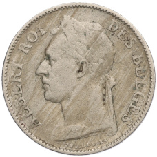 Монета 50 сантимов 1922 года Бельгийское Конго — легенда на французском (CONGO BELGE / DES BELGES) (реверс)