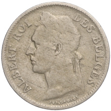 Монета 50 сантимов 1923 года Бельгийское Конго — легенда на французском (CONGO BELGE / DES BELGES) (реверс)