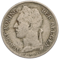 Монета 50 сантимов 1928 года Бельгийское Конго — легенда на фламандском (BELGISH CONGO / DER BELGEN) (реверс)