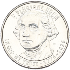 Монета 1/4 доллара (25 центов) 2026 года D США «Война за независимость — 250 лет независимости» (реверс)