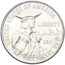 Монета 1/4 доллара (25 центов) 2026 года P США «Война за независимость — 250 лет независимости» (аверс)