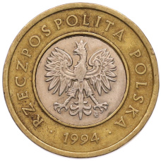 Монета 2 злотых 1994 года Польша (реверс)