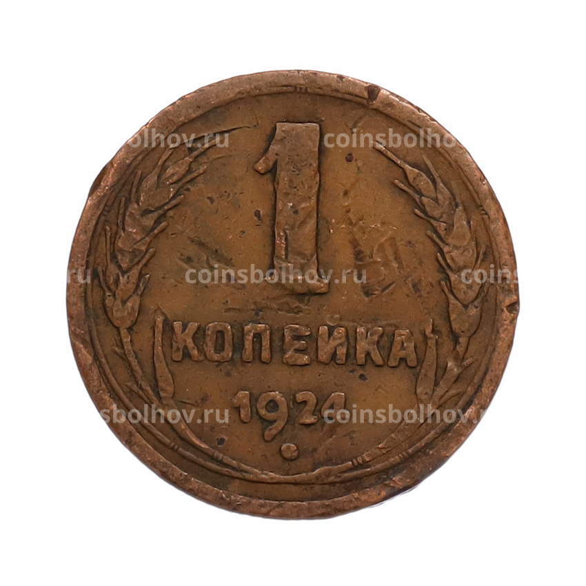 Монета 1 копейка 1924 года