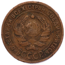 Монета 1 копейка 1924 года (реверс)