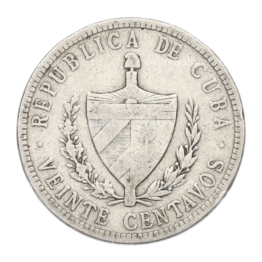 Монета 20 сентаво 1920 года Куба (вид 2)