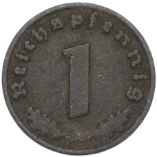 Монета 1 рейхспфенниг 1940 года A Германия (реверс)