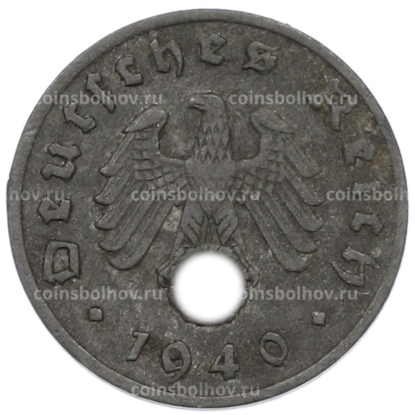 Монета 1 рейхспфенниг 1940 года A Германия