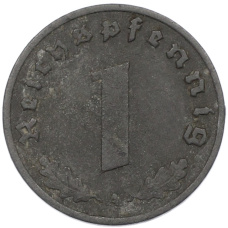 Монета 1 рейхспфенниг 1940 года A Германия (реверс)