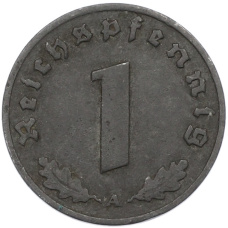 Монета 1 рейхспфенниг 1940 года A Германия (реверс)
