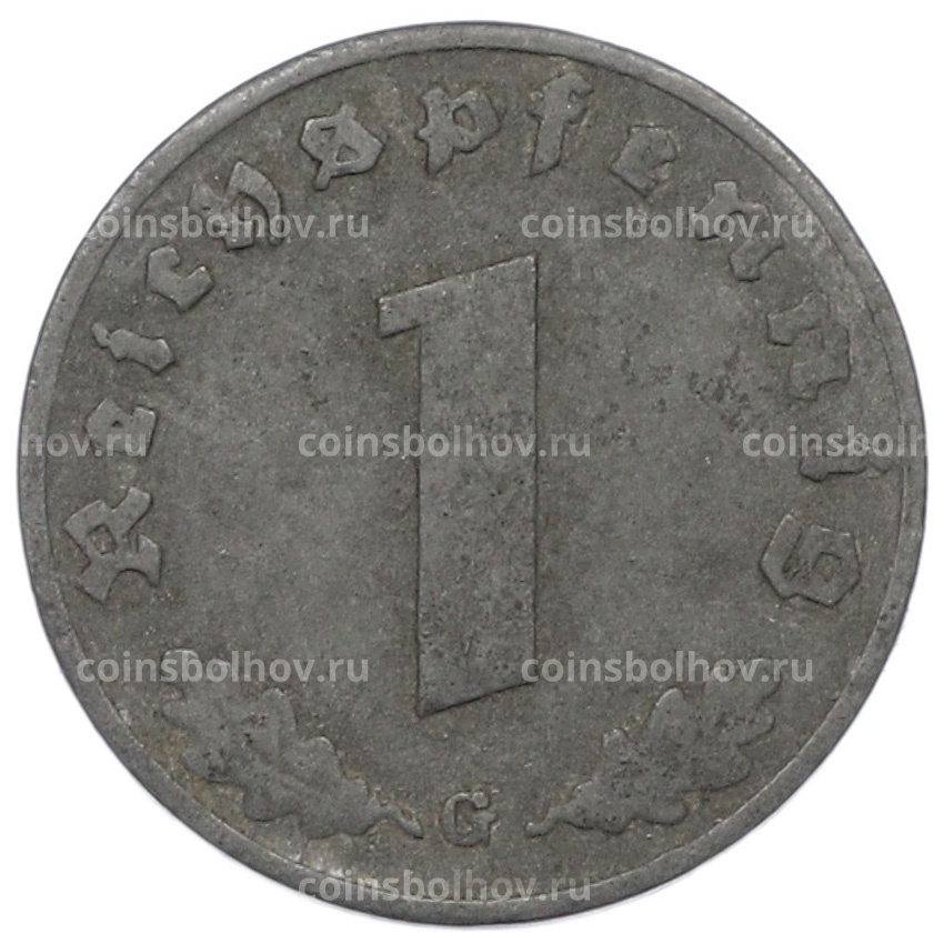 Монета 1 рейхспфенниг 1940 года G Германия (вид 2)