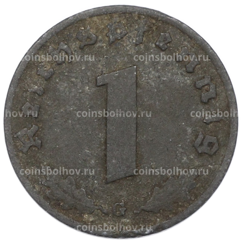 Монета 1 рейхспфенниг 1942 года G Германия (вид 2)