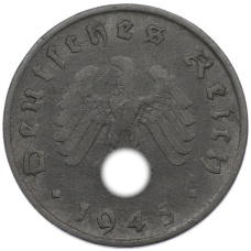 Монета 10 рейхспфеннигов 1945 года A Германия (аверс)