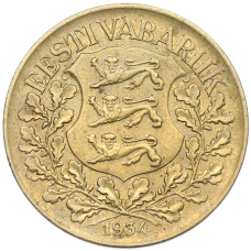 Монета 1 крона 1934 года Эстония (реверс)