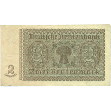 Банкнота 2 рентенмарки 1937 года Германия (вид 2)