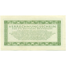Банкнота 1 рейхсмарка 1944 года Германия (Вспомогательное платежное средство для вермахта) (вид 2)