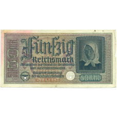 Банкнота 50 рейхсмарок 1940 года Германия (Для оккупированных территорий)
