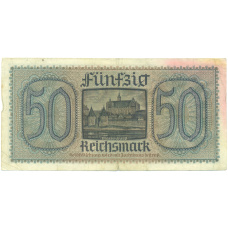 Банкнота 50 рейхсмарок 1940 года Германия (Для оккупированных территорий) (вид 2)