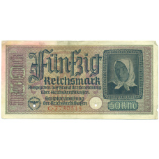 Банкнота 50 рейхсмарок 1940 года Германия (Для оккупированных территорий)