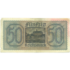 Банкнота 50 рейхсмарок 1940 года Германия (Для оккупированных территорий) (вид 2)