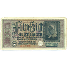 Банкнота 50 рейхсмарок 1940 года Германия (Для оккупированных территорий)