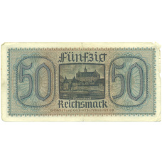 Банкнота 50 рейхсмарок 1940 года Германия (Для оккупированных территорий) (вид 2)