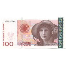 Банкнота 100 крон 2010 года Норвегия