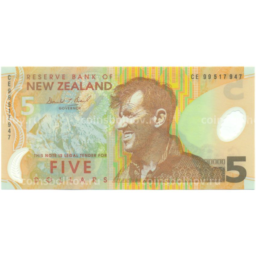 Банкнота 5 долларов 1999 года Новая Зеландия