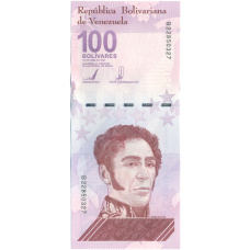 Банкнота 100 боливаров 2021 года Венесуэла
