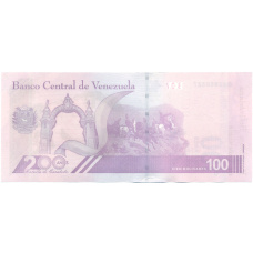 Банкнота 100 боливаров 2021 года Венесуэла (вид 2)