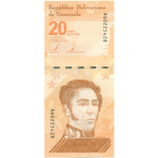 Банкнота 20 боливаров 2021 года Венесуэла
