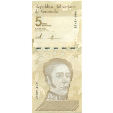 Банкнота 5 боливаров 2021 года Венесуэла