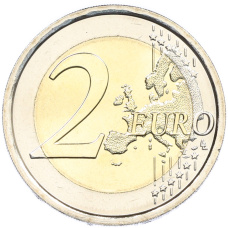 Монета 2 евро 2026 года Италия «800 лет со дня смерти Франциска Ассизского» (реверс)