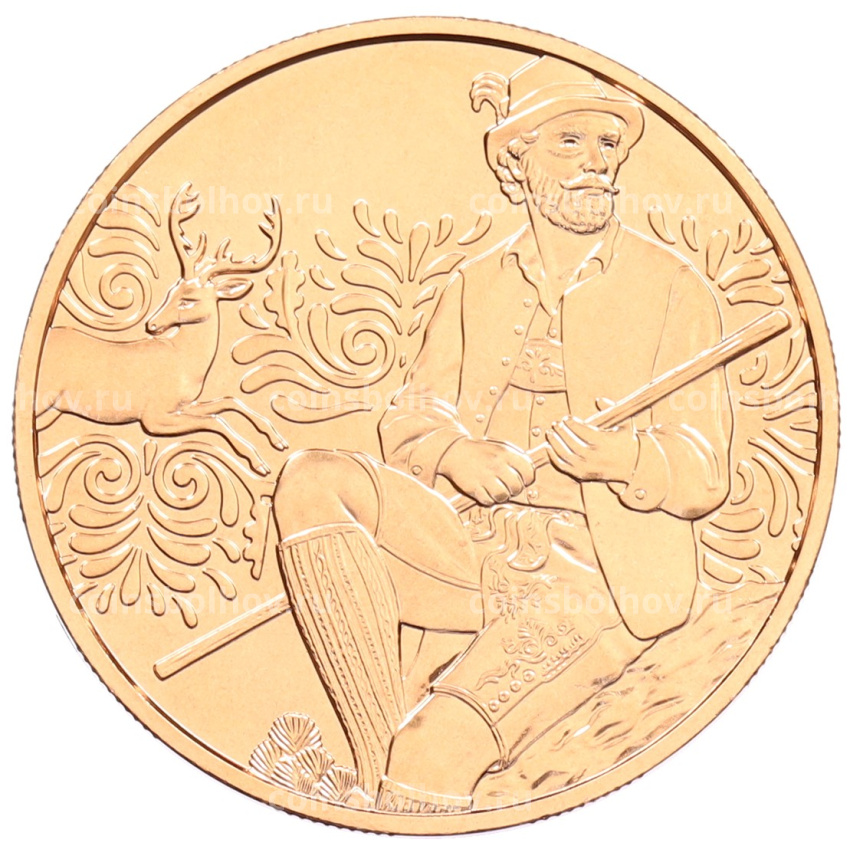 Монета 10 евро 2025 года Австрия «Трахт — Ледерхозен»