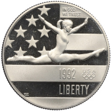 Монета 1/2 доллара (50 центов) 1992 года S США «XXV летние Олимпийские Игры 1992 в Барселоне» (аверс)