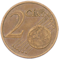 Монета 2 евроцента 2009 года Словакия (реверс)