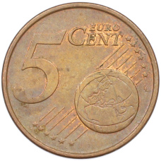 Монета 5 евроцентов 2003 года Ирландия (реверс)
