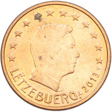 Монета 5 евроцентов 2013 года Люксембург (аверс)