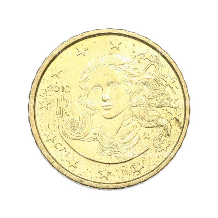 Монета 10 евроцентов 2010 года Италия