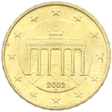 Монета 10 евроцентов 2002 года A Германия (аверс)