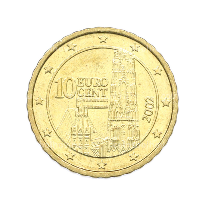 Монета 10 евроцентов 2002 года Австрия