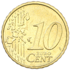 Монета 10 евроцентов 2002 года Австрия (реверс)