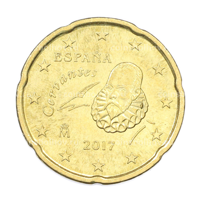 Монета 20 евроцентов 2017 года Испания