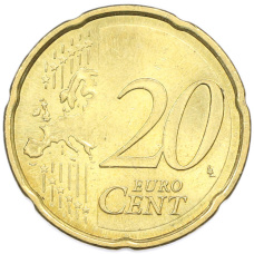Монета 20 евроцентов 2017 года Испания (реверс)
