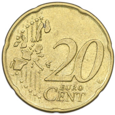 Монета 20 евроцентов 2001 года Нидерланды (реверс)